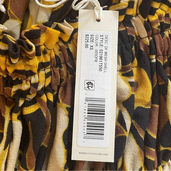 Rebecca Taylor Daphne Fleur Mesh Midi Skirt sz XS - Picture 10 of 11